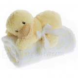 Gamberritos wellsoft takaró 80x110cm plüss játék kacsával - sárga 10899