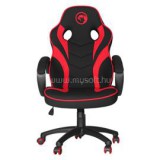 Gamer szék - CH-303 RD (állítható dőlés/magasság; fix kartámasz; PU; max.150kg-ig, fekete-piros) (MARVO_CH-303_RD)