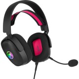 Gamiac HS71 vezetékes gamer fejhallgató, 7.1 virtuális térhangzás, RGB, fekete