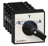 GANZ KK1-32-6009 Csillag-delta motor-átkapcsoló, 0-Y-Δ állással, 32A, IP44