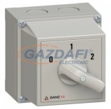 GANZ KKM0-20-6013 Tokozott Dahlander kapcsoló, 0-1-2 állással, 20A, IP42
