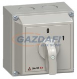 GANZ KKM0-20-6044 Tokozott Be-Ki kapcsoló, 4P, 20A, IP65
