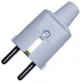 GAO 0105H földelt lengő dugvilla, PVC, középső kivezetés, szürke, 230V, 16A