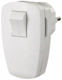 GAO 0108H Földelt lengő dugvilla kapcsolóval, műanyag, középső kivezetéses, fehér, 230V~ 50Hz, 16A
