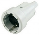 GAO 0203H földelt, lengő csatlakozó aljzat, PVC, középső kivezetéses, szürke, 230V, 16A