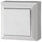 GAO 0316H "Business line" váltókapcsoló, falon kívüli, hátlappal, fehér, 230V, 10A