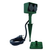 GAO 0595004555 Kerti leszúrható dugalj 2-es, 1.4m H07RN-F 3x1.5 IP44