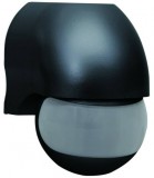 GAO 0682H mozgásérzékelő, 180°, 12m, 5mp-5 percig időzíthető, érzékelő fej állítható, 1000W, induktív terhelésnél max.: 300VA, fekete IP44