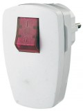 GAO 0795H dugvilla világítós kapcsolóval, műanyag, középső kivezetéses, fehér, 230V, 16A