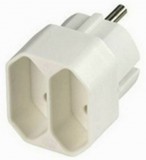GAO 12710 Földeletlen 2-es elosztó, 2, 5A, fehér; 250V, 2.5A