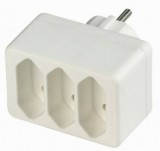 GAO 12730 Földeletlen 3-as elosztó, 2, 5A, fehér