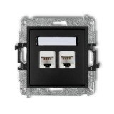 GAO 12MGK-6 MINI computer aljzat Cat6 keret nélkül, matt fekete, dupla