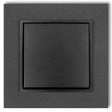 GAO 4114H MINI egypólusú kapcsoló, kerettel, metál grafit színben