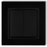 GAO 4129H MINI csillárkapcsoló, kerettel, matt fekete színben