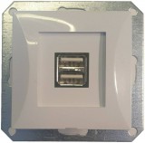 GAO 8739H OPAL süllyesztett dupla USB aljzat keret nélkül, fehér