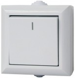 GAO 9559H "Business line" kétpólusú kapcsoló, falon kívüli, fehér, 230V, 10A, IP54