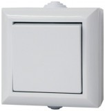 GAO 9561H "Business line" nyomókapcsoló, falon kívüli, fehér, 230V, 10A, IP54
