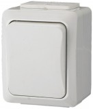 GAO 9852H "It water" kültéri nyomókapcsoló, falon kívüli, IP54, fehér, 250V, 10A
