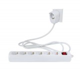 GAO Asztali elosztó "Powersplit" 6+1-es kapcsolóval 2m, túlterh.véd, fehér; 250V, 16A, 2.0m, H05VV-F 3x1.5 mm², IP20