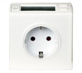 GAO Fogyasztásmérő digitális, köztes csatlakozóaljzat formában, kompakt, 3 adat mérésére, fehér