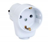 GAO Földelt lengő dugó aljzattal, fehér; 250V, 16A