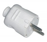 GAO Földelt lengő dugó (műanyag) középső kivezetéses, fehér; 250V, 16A