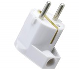 GAO Földelt lengő dugó (műanyag) oldalsó kivezetéses, fehér; 250V, 16A