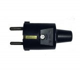 GAO Földelt lengő dugó (PVC) középső kivezetéses, fekete; 250V, 16A