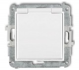 GAO MINI egyes dugalj csapfedeles fehér IP44