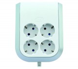 GAO MultiPower 4-es földelt elosztó adapter, fehér