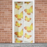 GARDEN OF EDEN 11398L Szúnyogháló függöny ajtóra - mágneses - 100 x 210 cm - sárga pillangós