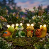 GARDEN OF EDEN 11429A Szolár állatfigurák - 4 féle - 2 melegfehér LED - 9 cm