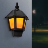GARDEN OF EDEN 2 az 1-ben szolár fali lámpa, lánghatással, hidegfehér LED-del - 28 x 19,5 x 9,6 cm 11244A