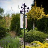 GARDEN OF EDEN Kerti időjárás állomás - hőmérő, esőmérő, szélmérő - 145 cm