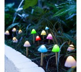 GARDEN OF EDEN LED-es szolár lámpa - 12 db mini gomba - színes - 28,5 cm x 4 m