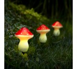 GARDEN OF EDEN LED-es szolár lámpa - 3 db gomba - melegfehér