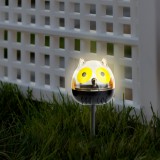 GARDEN OF EDEN LED-es szolár lámpa - bagoly - hidegfehér - sárga - 150 x 50 x 50 mm