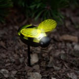 GARDEN OF EDEN Leszúrható szolár lámpa - méhecske - 8 x 6,5 x 14 cm - Fehér LED