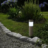 GARDEN OF EDEN Napelemes kerti leszúrható kőhatású Abosa lámpa 38 cm hideg fehér