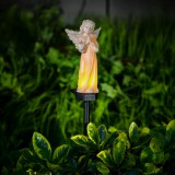 Garden Of Eden Szolár angyalka - imádkozó - 1 melegfehér LED - műgyanta - 49 x 11 x 6,5 cm (13002A)