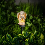 Garden Of Eden Szolár angyalka - pillangó - 1 melegfehér LED - műgyanta - 42 x 11 x 6,5 cm (13002B)