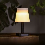 Garden Of Eden Szolár asztali lámpa - fehér - melegfehér LED - műanyag - 23 x 12 cm (13006)