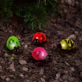 GARDEN OF EDEN Szolár dekoráció csipesszel - teknős, méhecske, csiga, katica - 10 x 6 x 14 cm - fehér LED