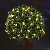 GARDEN OF EDEN Szolár fényfüzér - pillangó - 2,4 m - 25 melegfehér LED