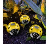 GARDEN OF EDEN Szolár katicabogár - sárga - 14,5 x 12 x 6 cm - 6 melegfehér LED