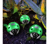 GARDEN OF EDEN Szolár katicabogár - zöld - 14,5 x 12 x 6 cm - 6 melegfehér LED