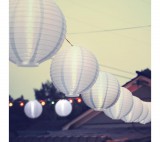 GARDEN OF EDEN Szolár lampion - fehér - hidegfehér LED - 21 cm