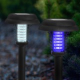GARDEN OF EDEN Szolár UV rovarcsapda és lámpa kombináció, leszúró tüskével, fekete - kerti használatra