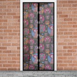 GARDEN OF EDEN Szúnyogháló függöny ajtóra - mágneses - 100 x 210 cm - baglyos