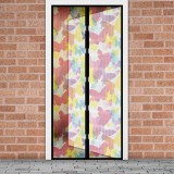 Garden of Eden Szúnyogháló függöny ajtóra -mágneses- 100 x 210 cm - színes pillangós (11398K)